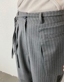 Grey Stripe Slack with Patched Pocket #250304